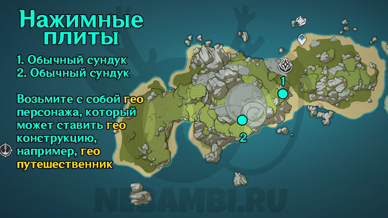 Нажимные плиты на Измененном Опасном острове в Genshin Impact 2.8 геншин импакт
