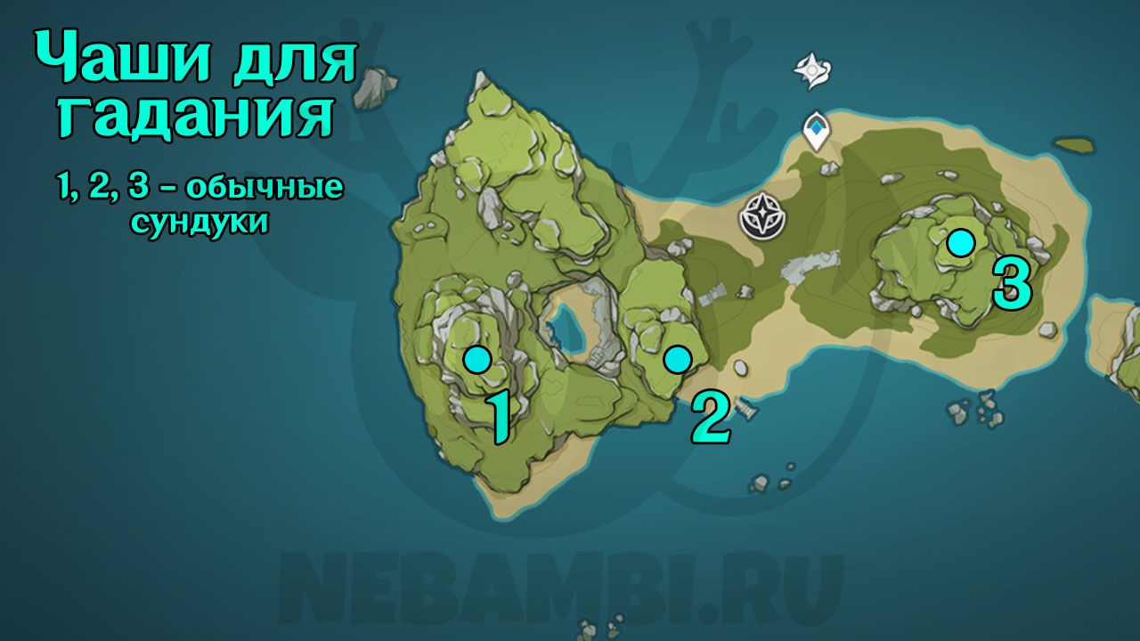 Чаши для гадания на Опасном острове в Genshin Impact 2.8 геншин импакт