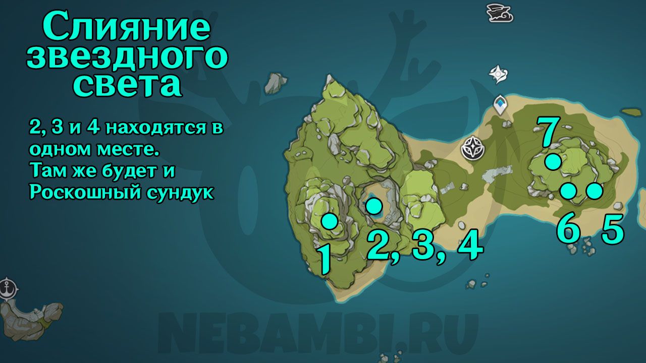 Слияние звездного света на Опасном острове в Genshin Impact 2.8 геншин импакт
