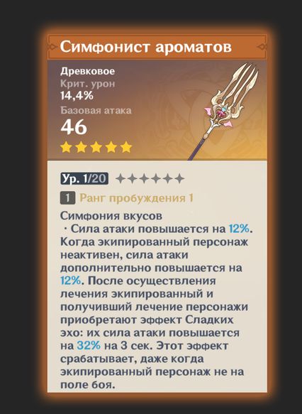 кому подойдет сигна эскофье симфонист ароматов геншин импакт genshin impact