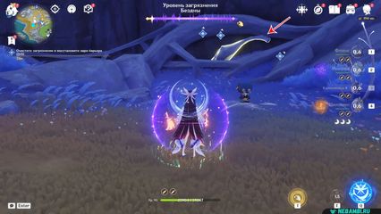 Перевернутая башня Очистите загрязнение и восстановите ядро барьера геншин импакт genshin impact 6.3