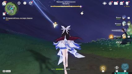 Перевернутая башня Очистите загрязнение и восстановите ядро барьера геншин импакт genshin impact 6.3